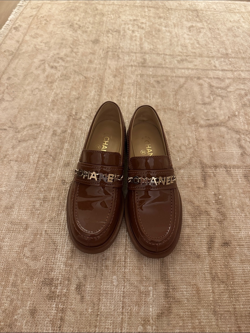 Chanel Loafers with Chain Detail
